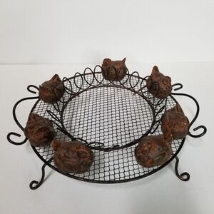 Round Chicken Wire Basket Holder Display Easter‎ Hen Egg Holder Rustic Farmhouse